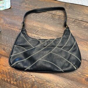 Steve Madden black leather clutch  purse